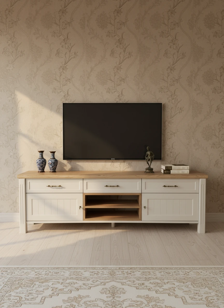 میز تلویزیون بلوط صدفی کد 108