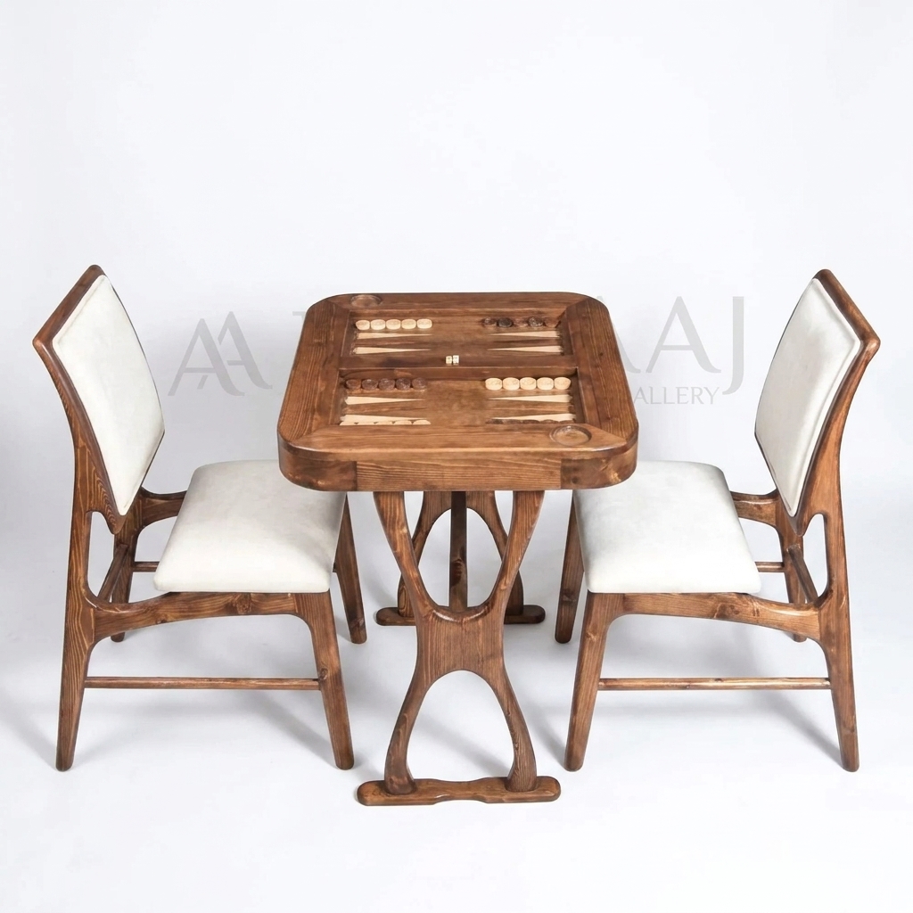 میز تخته نرد چوبی کد A2140